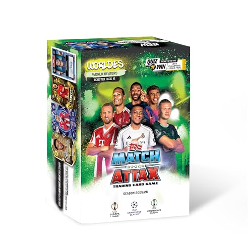Topps UEFA Champions League Match Attax 2025-26 Trading and Collectible Card Game (Booster Pack Worldies - World Beaters) - Image 1