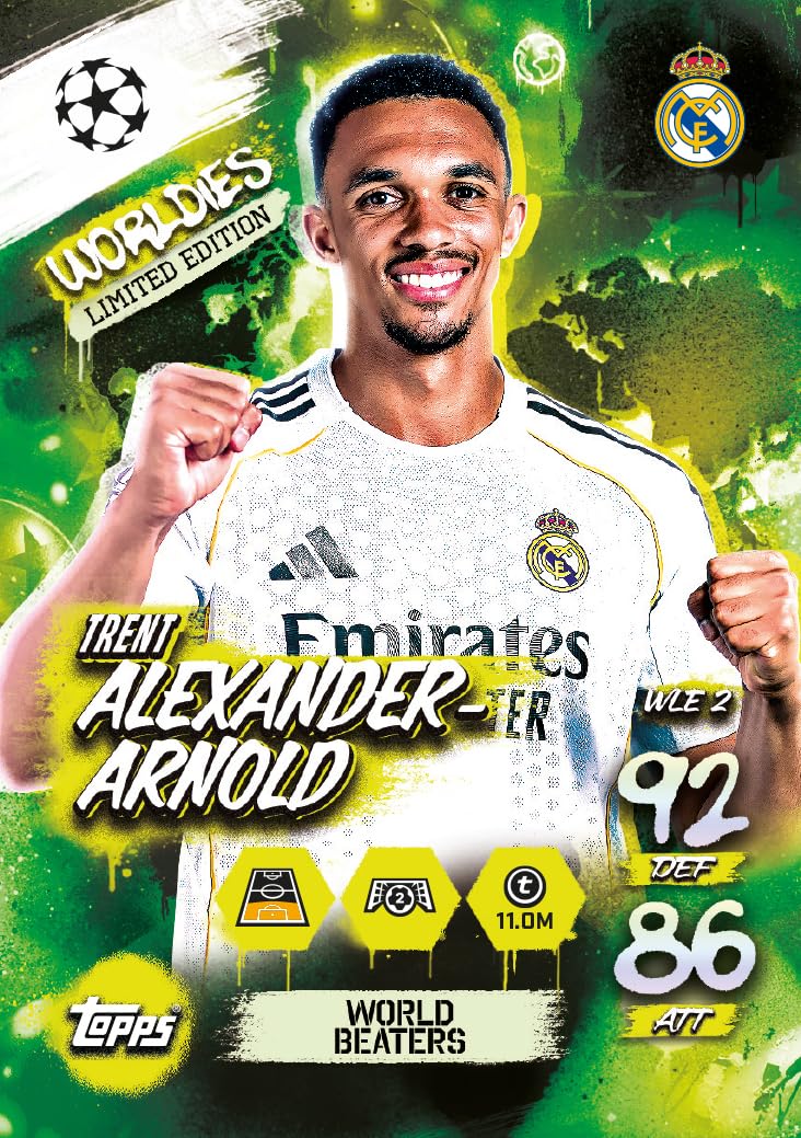 Topps UEFA Champions League Match Attax 2025-26 Trading and Collectible Card Game (Booster Pack Worldies - World Beaters) - Image 3