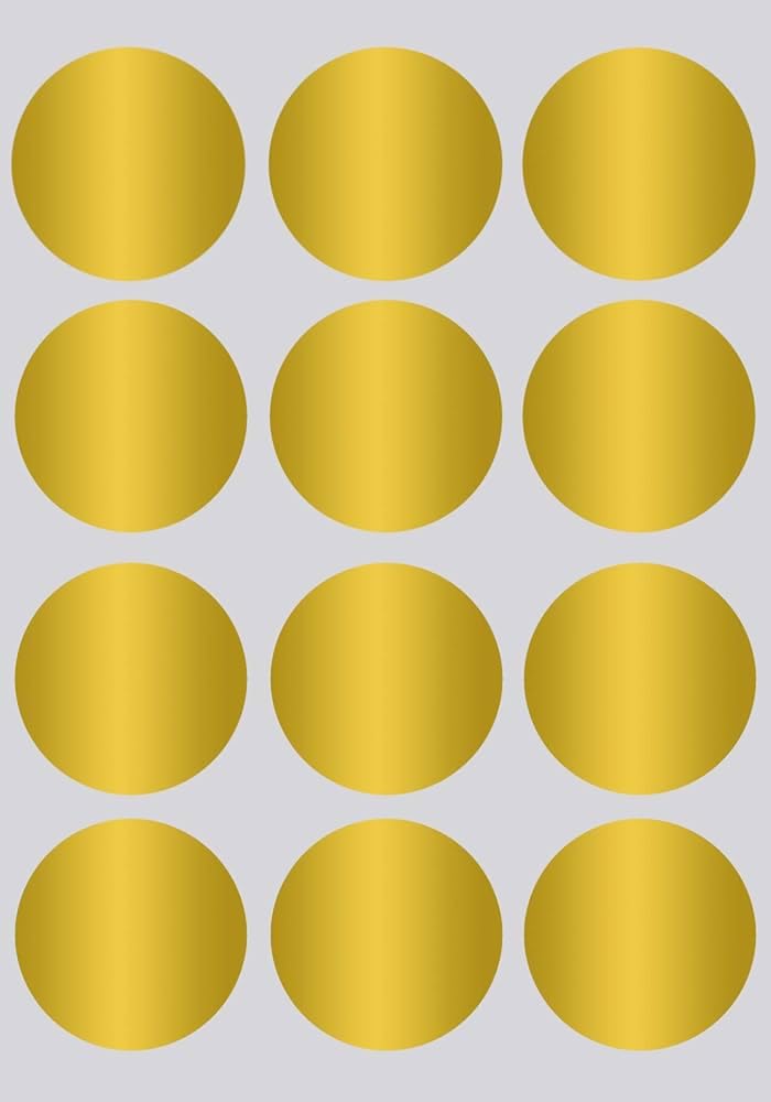 Sehgal Golden Dot Stickers (1.5 inch) Round Dot Sticker Self Adhesive, Gifts, Crafts, and Product Branding (Pack of 100 Sticker) - Image 4