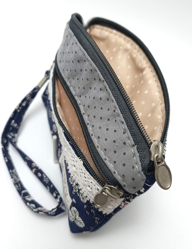 YHmyok Coin Purse for Women Cute Small Wallets Change Purse Coin Pouch (grey blue) - Image 5