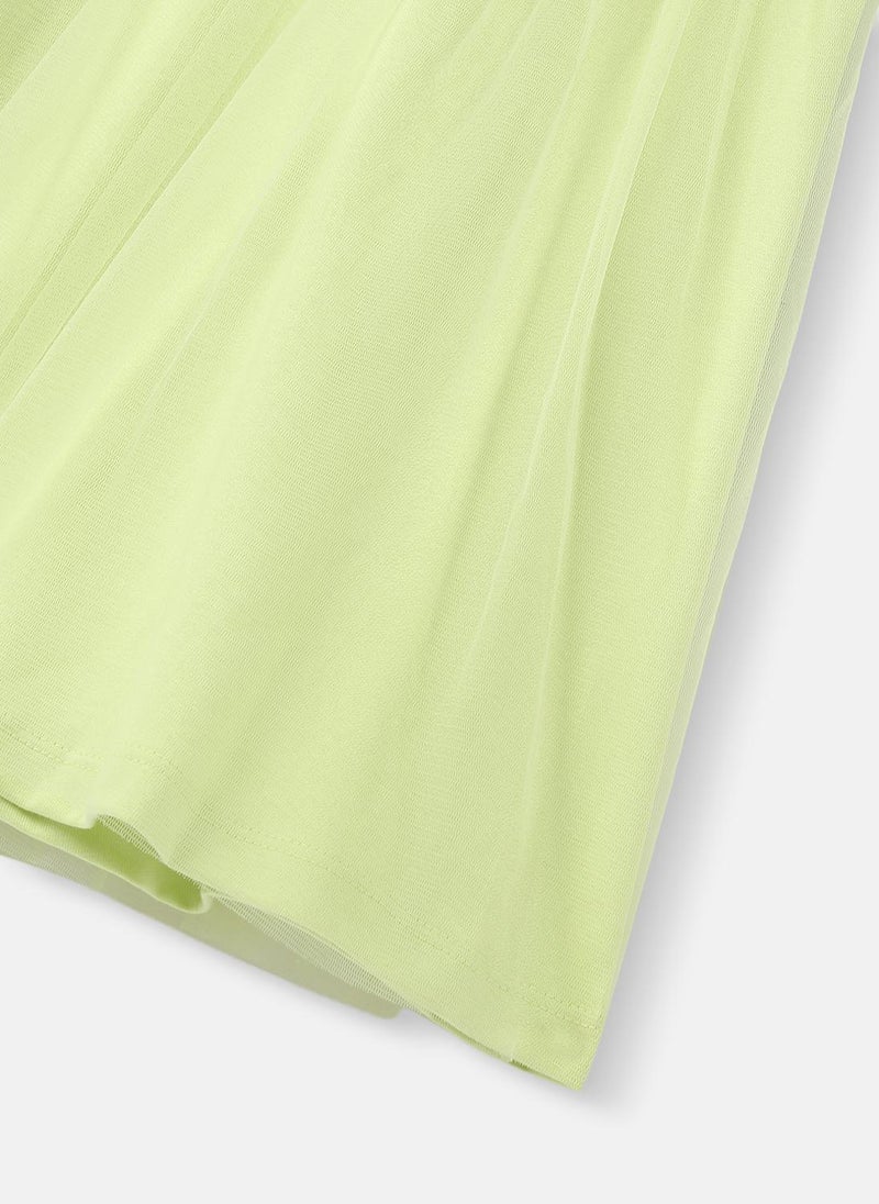 نوتيناتي فستان بناتي محبوك ومنسوج بطبعة جرافيك من التول للأعمار من  إلى  سنوات - Image 4