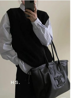 Generic Large Capacity Canvas Tote Bag Women's Premium Bucket Bag Casual Shoulder Crossbody Bag  - Image 2