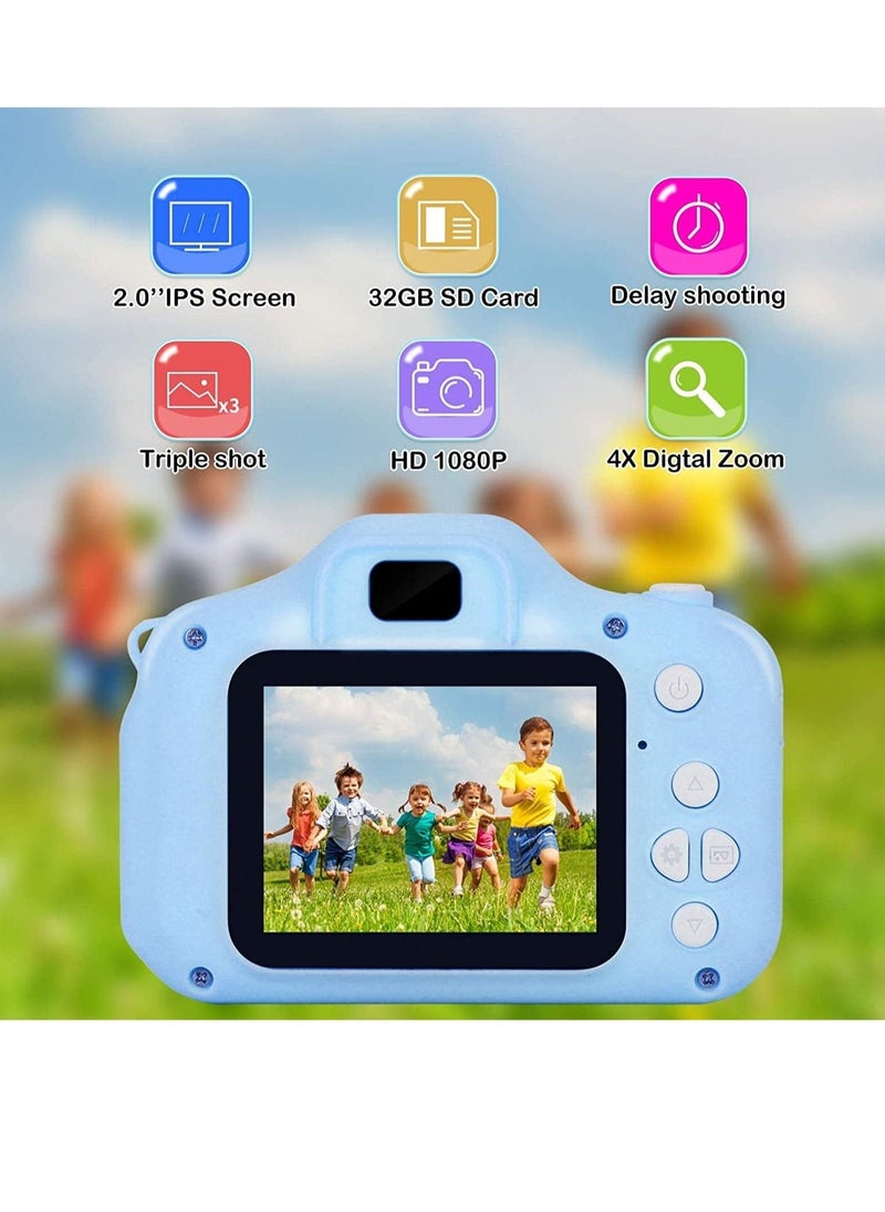 Kids Camera Gifts for 3-8 Year Old Boys Girls,Mini Rechargeable Child Digital Camera Shockproof Video Camcorder Gifts for,8MP HD Video 2 Inch Screenfor Outdoor Play - Image 2