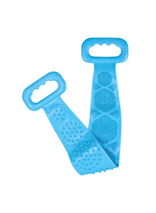 Doville Silicone Back Scrubber Silicone Body Scrubber 23.6 Inches Long Scrubby Buddy Bath Body Brush Exfoliating Body Scrubber with Handle for Men Women Shower Blue - Image 3