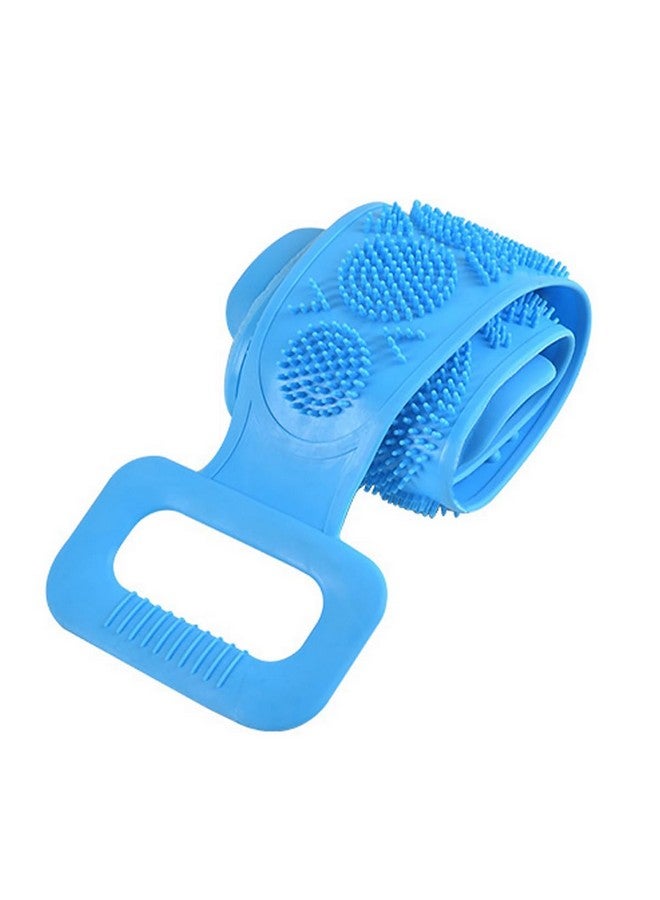 Doville Silicone Back Scrubber Silicone Body Scrubber 23.6 Inches Long Scrubby Buddy Bath Body Brush Exfoliating Body Scrubber with Handle for Men Women Shower Blue - Image 2