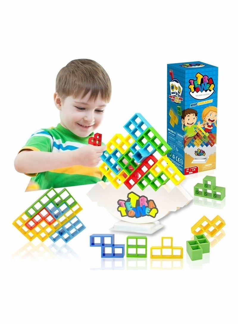 Stacking Blocks Tetris Balance Game - Board Games for Kids & Adults Tetra Tower Balancing Stacking Toys Building Blocks Perfect for Family Games Parties Travel - Image 1