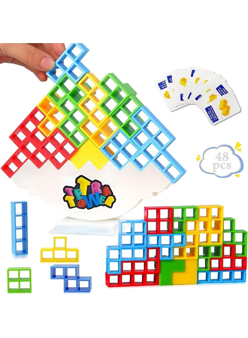 Stacking Blocks Tetris Balance Game - Board Games for Kids & Adults Tetra Tower Balancing Stacking Toys Building Blocks Perfect for Family Games Parties Travel - Image 3