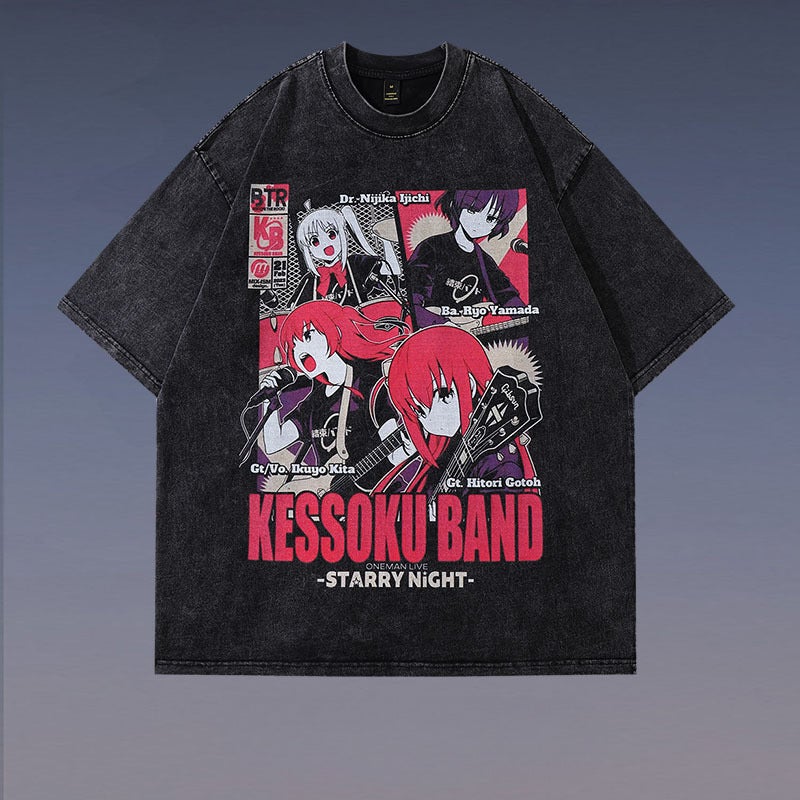Tkpa Washed 230G Heavy Japanese Animation Printed Short Sleeve T-Shirt Men'S And Women'S Hip Hop Street Half Sleeve Tee-Shirt - Image 2