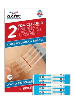 Emergency Laceration Closures - Repair Wounds Without Stitches. Fda Cleared Skin Closure Device For 2 Individual Wounds Or Combine For Total Length Of 2 Inches. Life Happens, Be Ready!