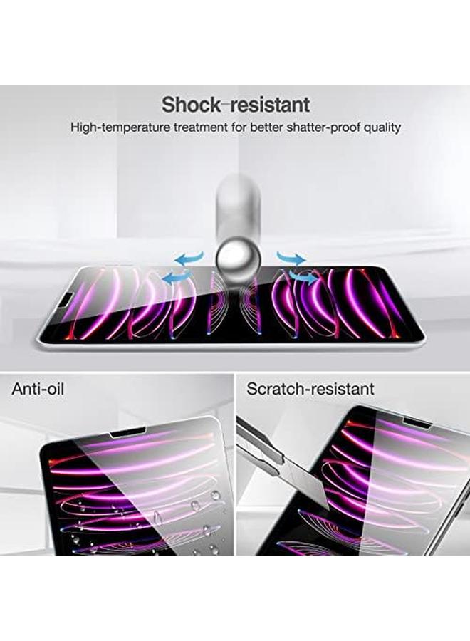 Procases 2+2 Pack Screen Protector For Ipad Pro 12.9 Inch 6Th 5Th 4Th Generation 2022 2021 2020 With Camera Lens Protector Tempered Glass Film Guard For Ipad Pro 12.9" Clear - Image 5