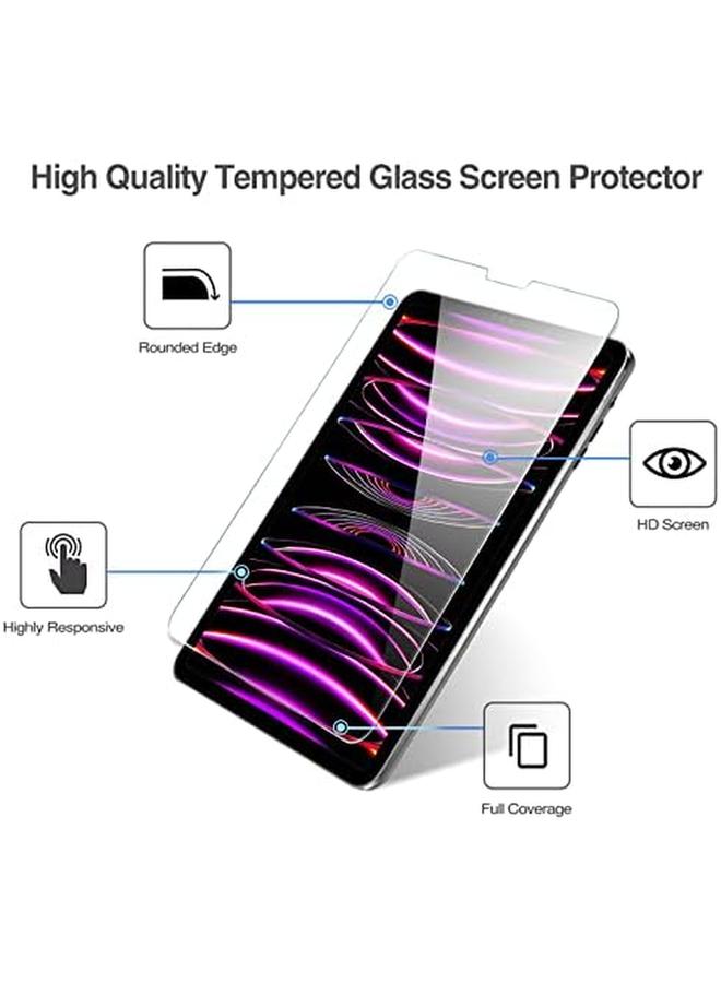 Procases 2+2 Pack Screen Protector For Ipad Pro 12.9 Inch 6Th 5Th 4Th Generation 2022 2021 2020 With Camera Lens Protector Tempered Glass Film Guard For Ipad Pro 12.9" Clear - Image 3
