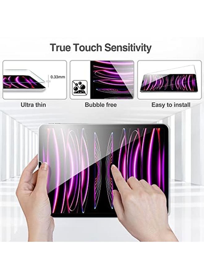 Procases 2+2 Pack Screen Protector For Ipad Pro 12.9 Inch 6Th 5Th 4Th Generation 2022 2021 2020 With Camera Lens Protector Tempered Glass Film Guard For Ipad Pro 12.9" Clear - Image 4