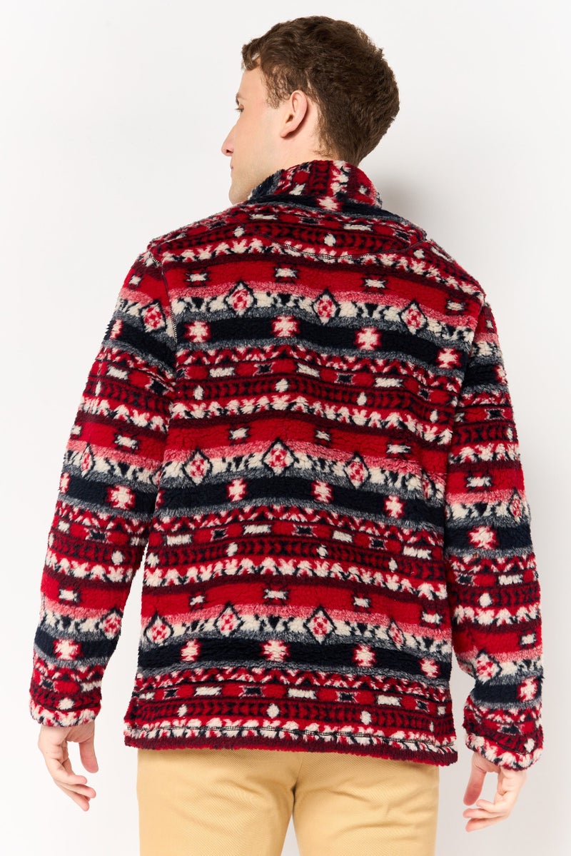 TRUE GRIT Men Mock Neck Allover Print Long Sleeves Sweatshirt, Mutlicolor - Image 4