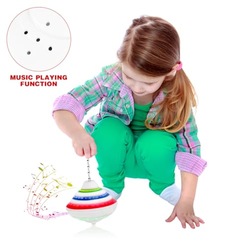 STOBOK Spinning Top Toy with LED and Music Peg-top Hand Spinner Gyro Toy Gift for Kids - Image 4