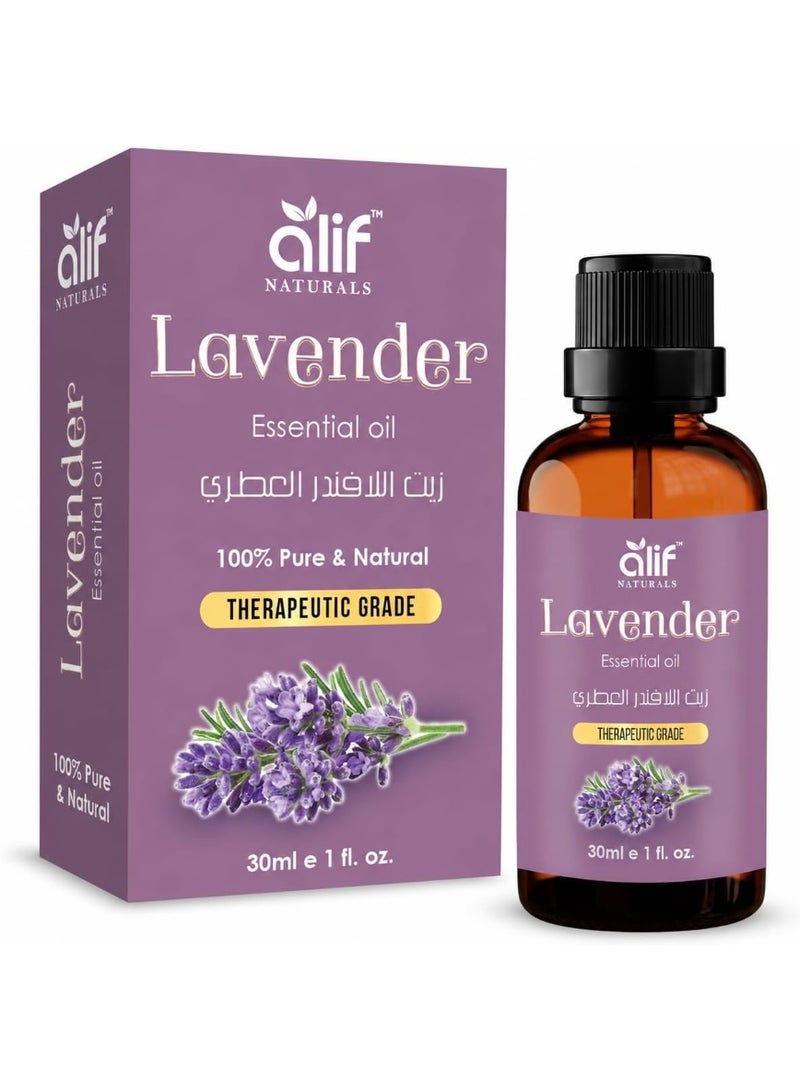اليف ناتيورلز زيت اللافندر العطري - 30 مل | 100% نقي وطبيعي | زيوت عطرية من الدرجة الممتازة للعلاج بالروائح، والموزعات، والبشرة، والتدليك، والترطيب - Image 1