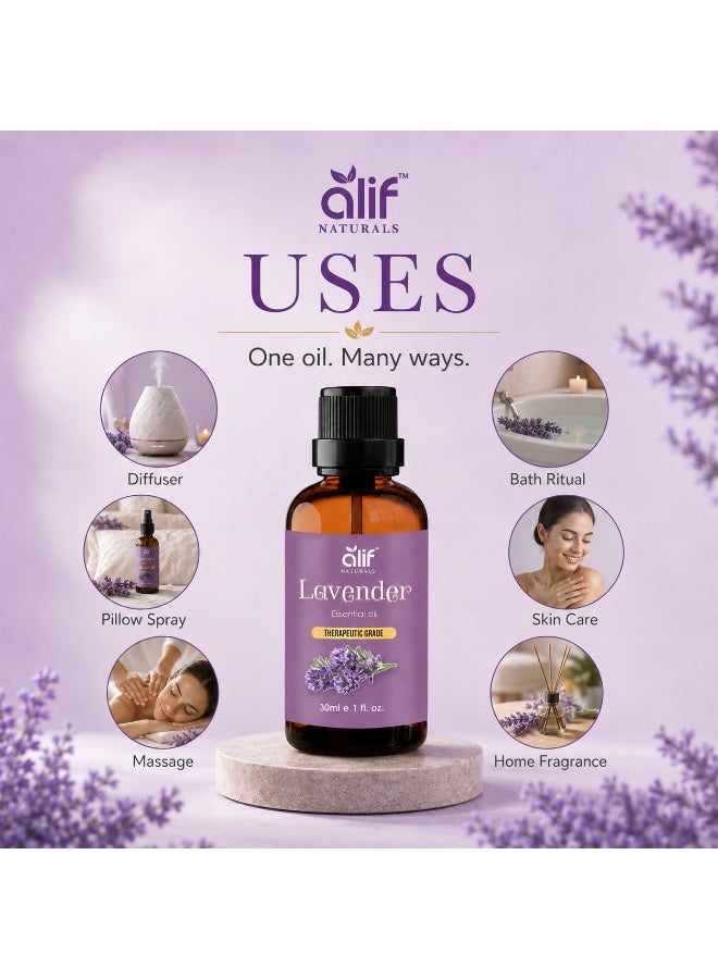 اليف ناتيورلز زيت اللافندر العطري - 30 مل | 100% نقي وطبيعي | زيوت عطرية من الدرجة الممتازة للعلاج بالروائح، والموزعات، والبشرة، والتدليك، والترطيب - Image 5