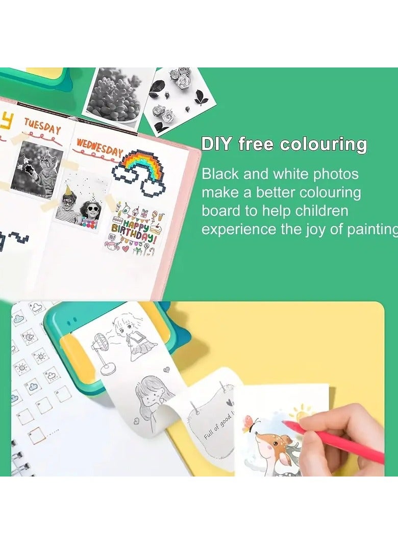 Printer Paper,5 Rolls for Kids Instant Print Camera,HD Printing Thermal Print Paper Set Portable Refill Print Paper - Image 2