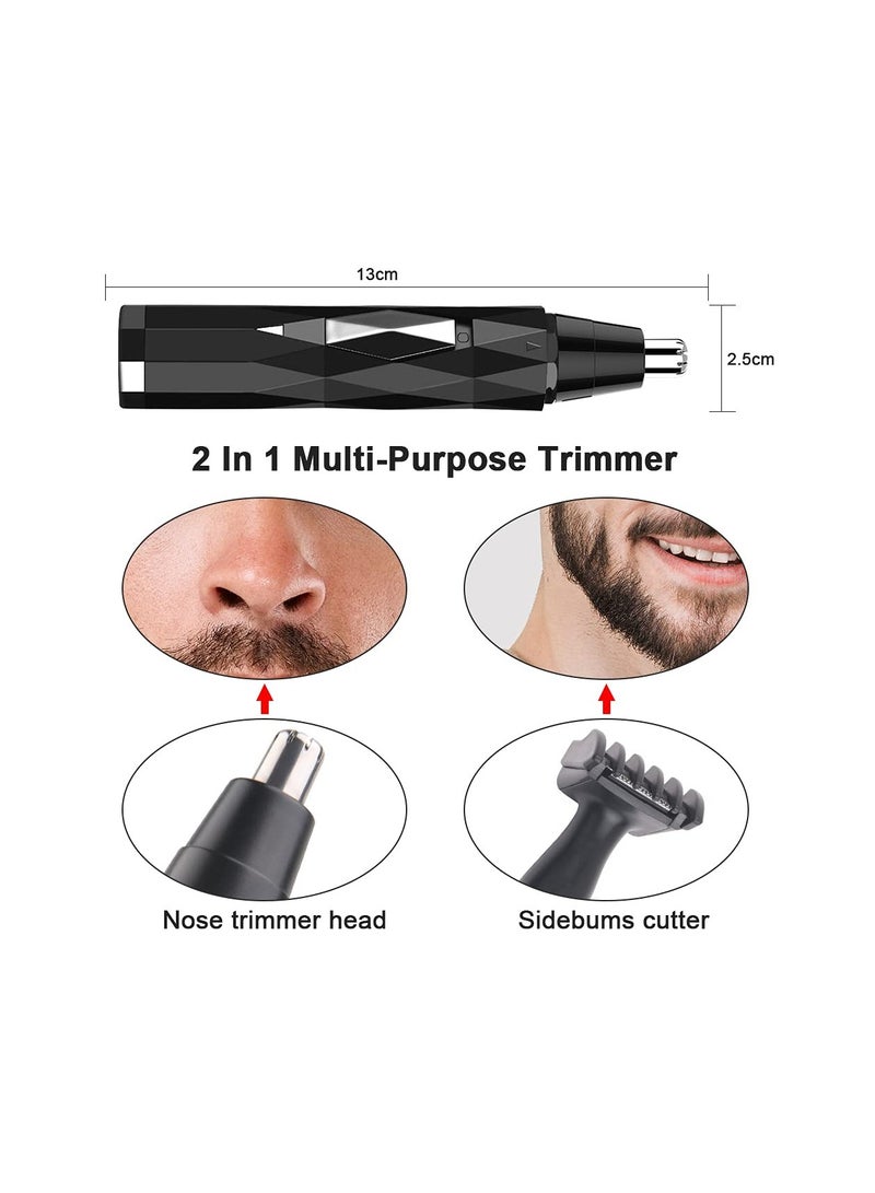 SOLARAE Nose Hair Trimmer for Men 2-in-1 Painless Nasal and Ear Hair Trimmer Clipper USB Rechargeable Facial Hair Trimmer Lightweight Detail Trimmer - Image 4