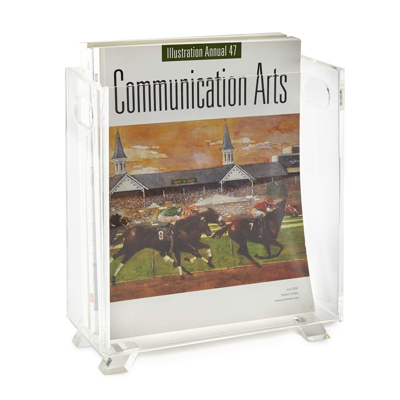 Huang Acrylic Huang Acrylic Clear Magazine Holder or Wastebasket 