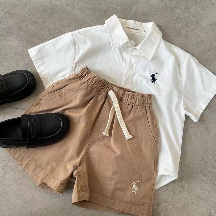 Children'S Denim Shorts Boys' Pants Thin Five-Point Pants Breathable Baby Solid Color Trendy All-Match Pants - Image 3