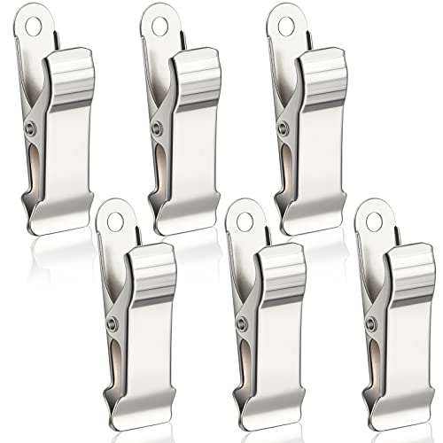 Shimeyao 6 Pcs Metal Mini Clamps Mini Spring Clamp Crocodile Alligator Clips 1/2 Inch Wide for Work, Smooth Jaw, 5/16 Inch Capacity (Silver) - Image 1