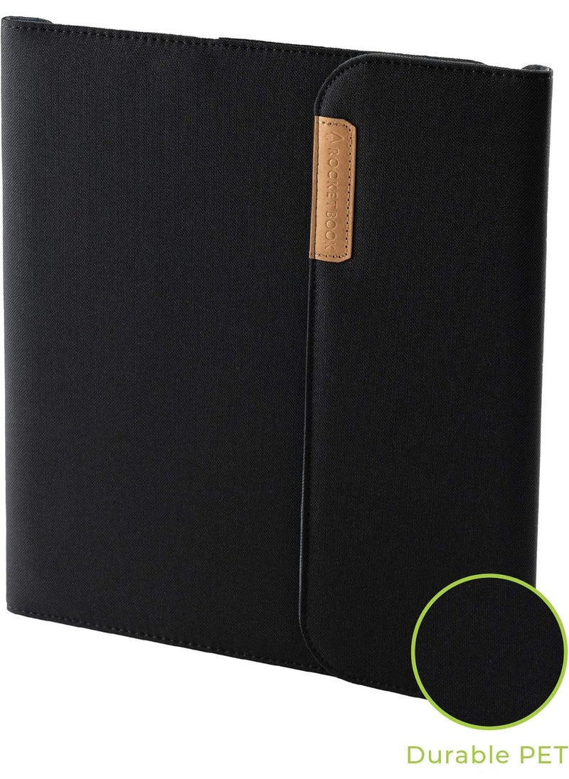 Rocketbook Rocketbook Flip Capsule Folio Cover  100 Recyclable Cover with Pen Holder Magnetic Clasp  Inner Storage  Black Letter Size 85 x 11 CAPFLPLCGN  - Image 2