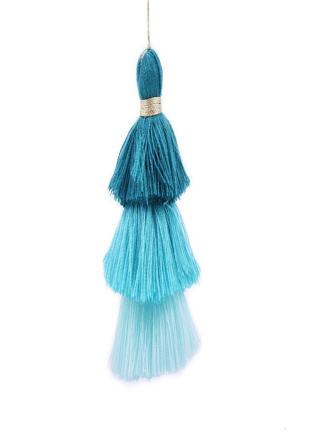 KONMAY 4pcs Tri-Layered Tassels with Hanging Loop for Jewelry Making, Clothing 4pcs KMTS004TL - Image 3