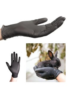 Zalcoon Zalcoon Nitrile Exam Disposable Gloves, Black, Powder Free, Latex Free, Best for Restaurant, Saloon, Kitchen, Cleaning, Food Prep (1 Pack x 100 Pieces)  - Image 3