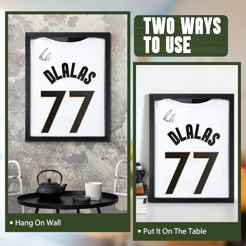 Dunkive 1 Pack T Shirt Display Frame, Bigger 18" x 14" Shadow Box Black T Shirt Frame with 98% UV Protection Acrylic, 1" Depth of Usable Space Shadow Box, Display Case for Shirts, Jerseys, Memorabilia - Image 3