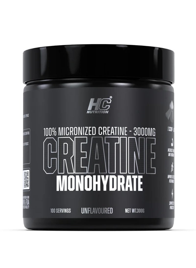 HC Nutrition creatine Monohydrate 300g 100 servings - Image 1