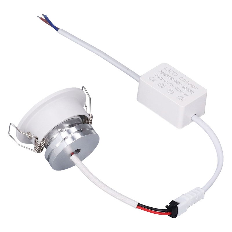 LED Recessed Light Mini Adjustable Angle Aluminium Recessed Ceiling Light White 85‑265V Ordinary Light 4000K - Image 1