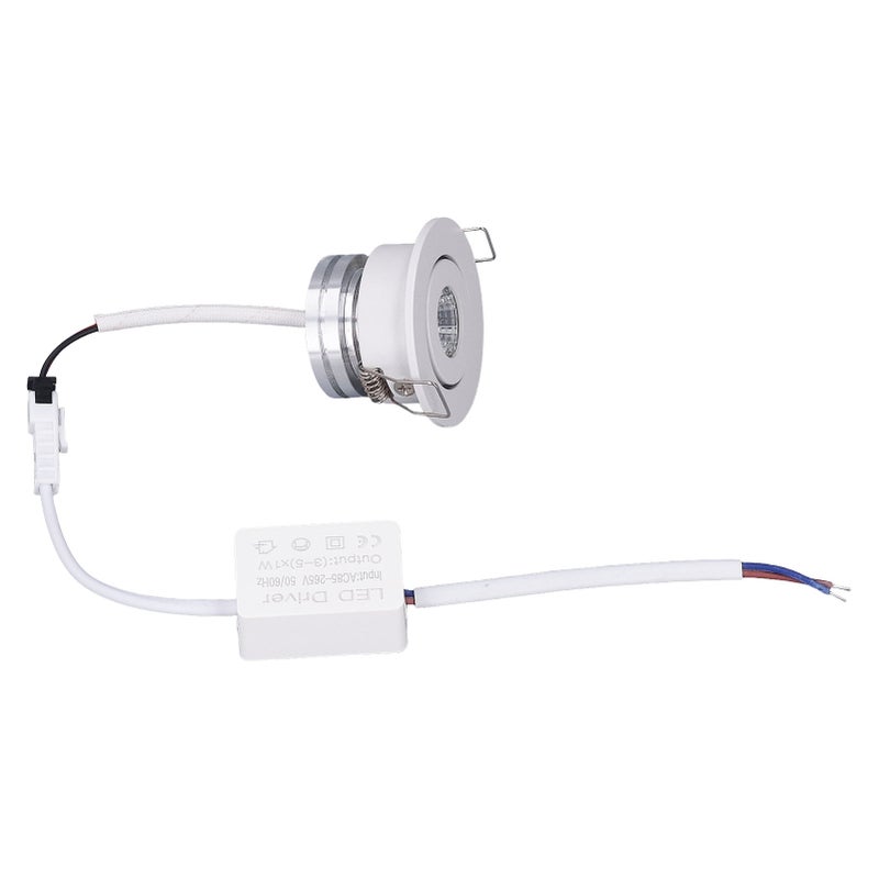 LED Recessed Light Mini Adjustable Angle Aluminium Recessed Ceiling Light White 85‑265V Ordinary Light 4000K - Image 2