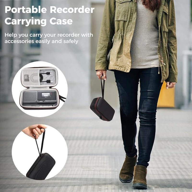 Black Hard Carrying Case For Zoom H6 H4N Pro With Mesh Pocket For Accessories - Image 3