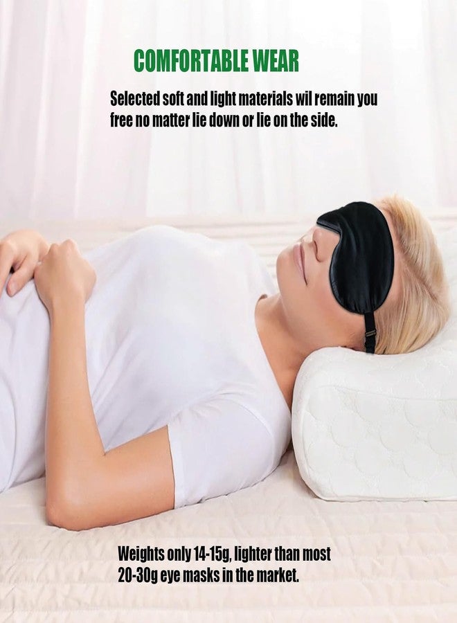 Episkey Premium Velvet Eye Sleep Mask for Men & Women | Soft Eye Mask for Sleeping | Adjustable Strap, 100% Light Blocking | Travel & Relaxation Eye Cover for Deep Sleep (BLCK_VLVT) - Image 4