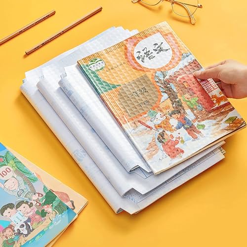 BIRDLINE Transparent Waterproof Book Cover A4 Self Adhesive – School Textbook Protective Wrapping Film, Cuttable Plastic Cover for Books, Notebooks & Documents.(Set of 30 Pcs, 3 Sizes Book Cover) - Image 3