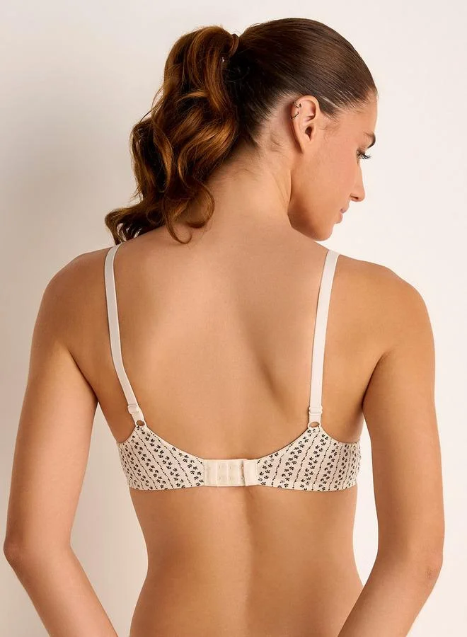 سبلاش فيڤ حمالة صدر مبطنة بدعم الأسلاك وطبعة مع إغلاق بخطاف وعين