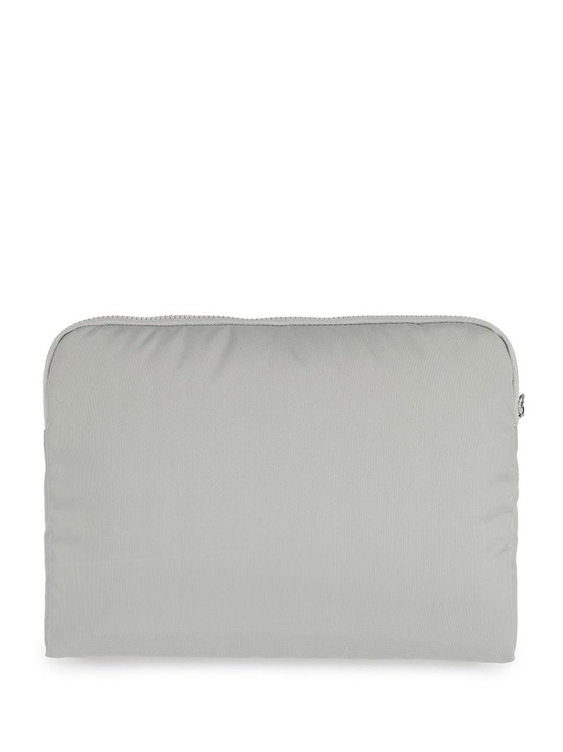 QIPS 14-Inch Laptop Sleeve – Slim PU-Coated Water-Resistant Case with Foam Padding & Front Pocket – Fits MacBook, Dell, Lenovo, HP – Lightweight Sleeve for Work, School & Travel (Light Grey) - Image 2