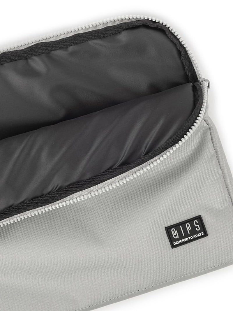 QIPS 14-Inch Laptop Sleeve – Slim PU-Coated Water-Resistant Case with Foam Padding & Front Pocket – Fits MacBook, Dell, Lenovo, HP – Lightweight Sleeve for Work, School & Travel (Light Grey) - Image 5