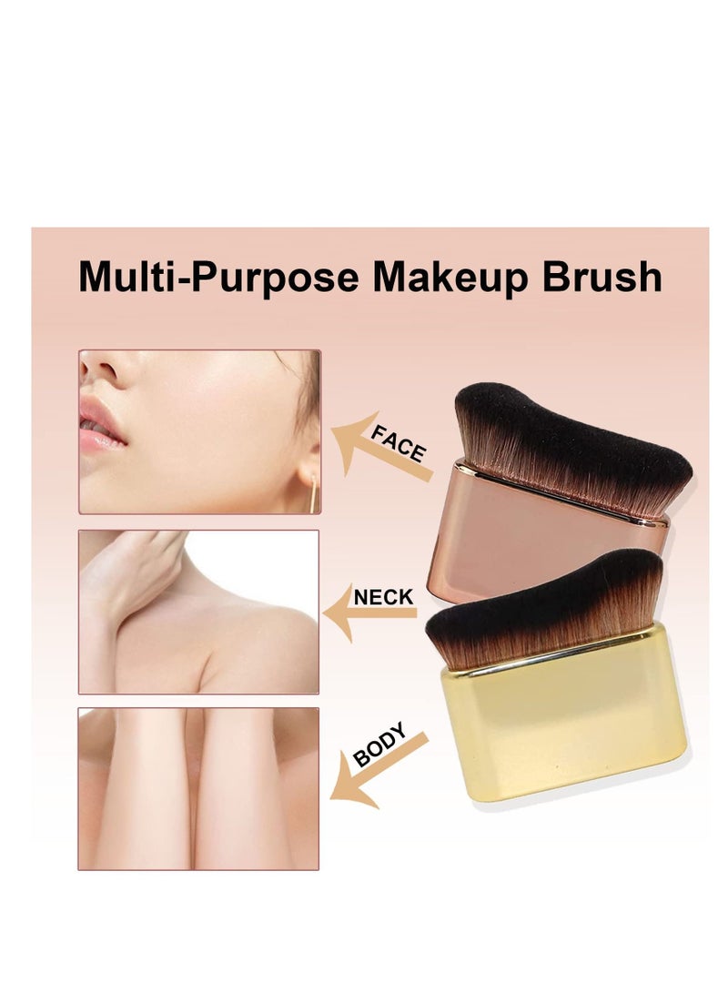 SYOSI Foundation Makeup Brush,  Face Blush Brush, Handless Makeup Blender, Liquid Powder Foundation Brush, for Blending Liquid, Cream or Flawless Powder Cosmetics 2pcs - Image 4