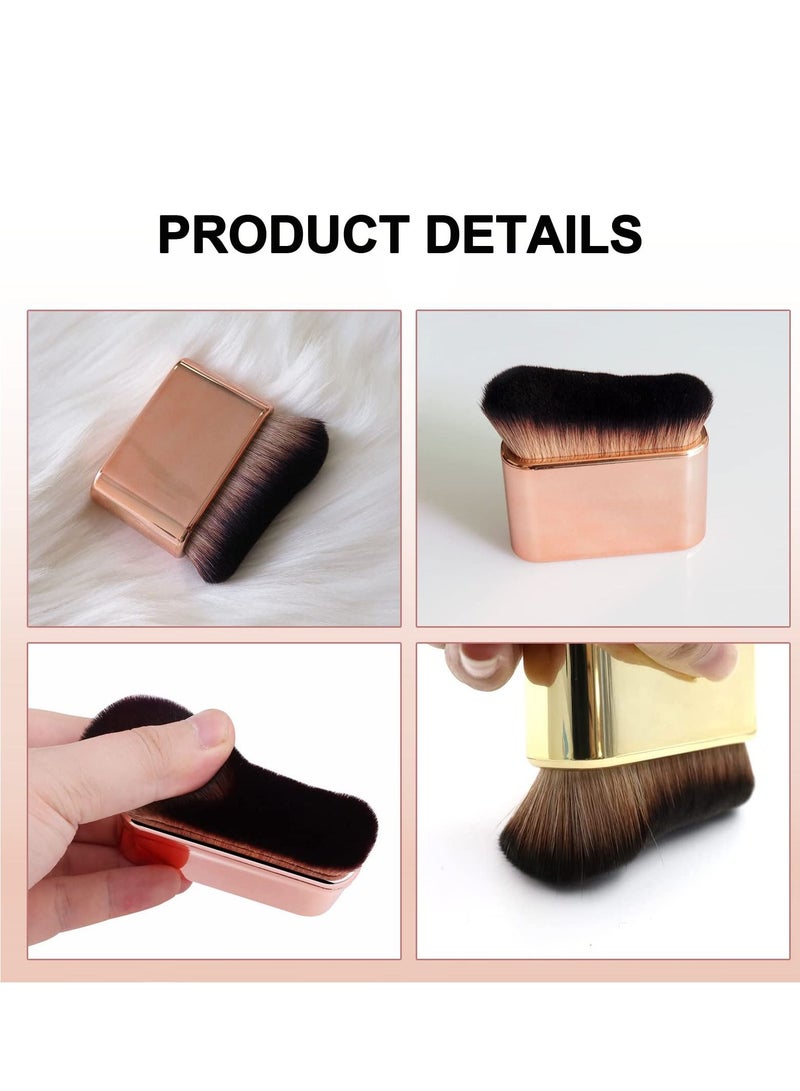 SYOSI Foundation Makeup Brush,  Face Blush Brush, Handless Makeup Blender, Liquid Powder Foundation Brush, for Blending Liquid, Cream or Flawless Powder Cosmetics 2pcs - Image 5