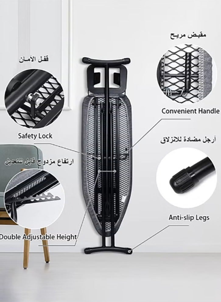 Bukela Ironing Board with a Black Heat-Resistant Cover. Fabric size 120 x 33 cm - Image 4