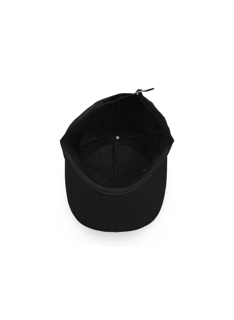 Fancy Unisex Cotton Cap –  Black with "Happy With Cute" Design - Image 3