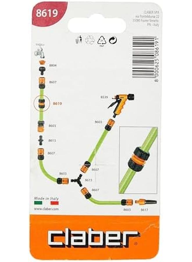 Claber Mender Coupling 12 5 Mm Black Orange 8619 - Image 4