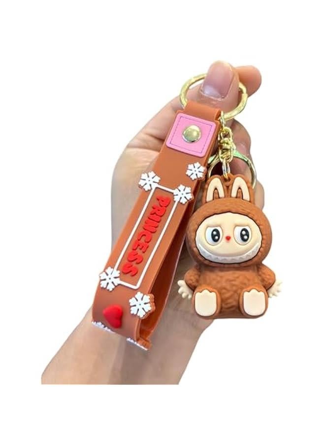 Arabest Cute Kawaii Rabbit Keychain,Cartoon Monsters Home Decoration,Silicone Key Ring Charms Accessories Gifts - Image 1