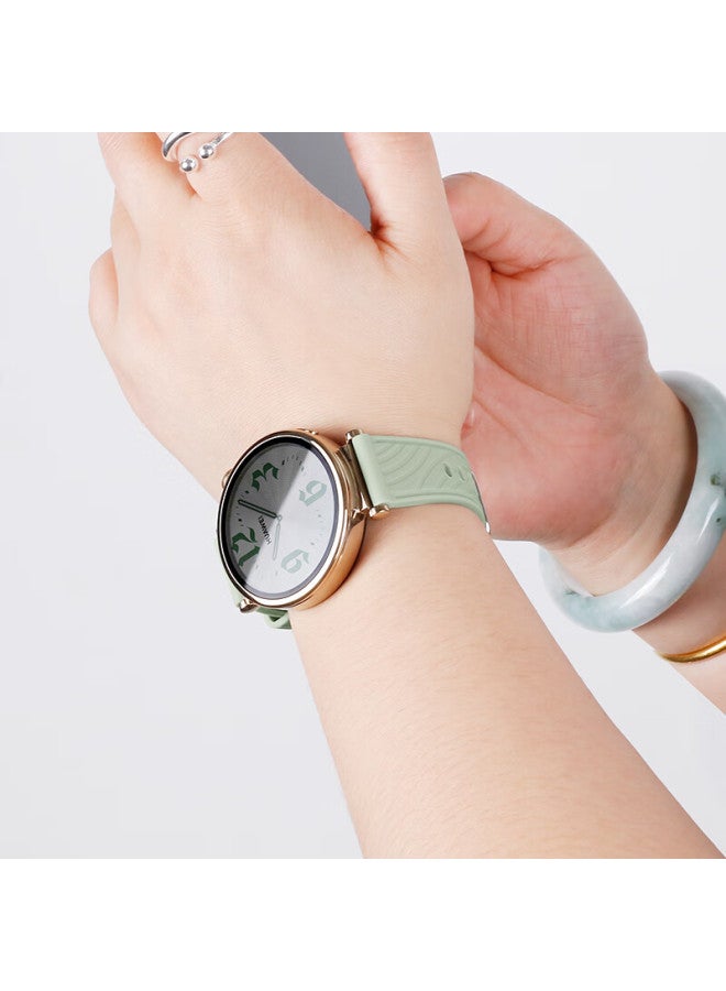 Wei Qiantu Weiqiantu Replacement Silicone Sport Watch Band For Huawei Gt6/gt5/gt4/pro, Waterproof And Sweatproof, Women's 41mm Dial Strap, White, 18mm Connector - Image 5