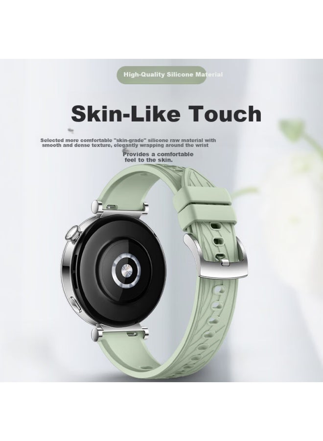 Wei Qiantu Weiqiantu Replacement Silicone Sport Watch Band For Huawei Gt6/gt5/gt4/pro, Waterproof And Sweatproof, Women's 41mm Dial Strap, White, 18mm Connector - Image 2