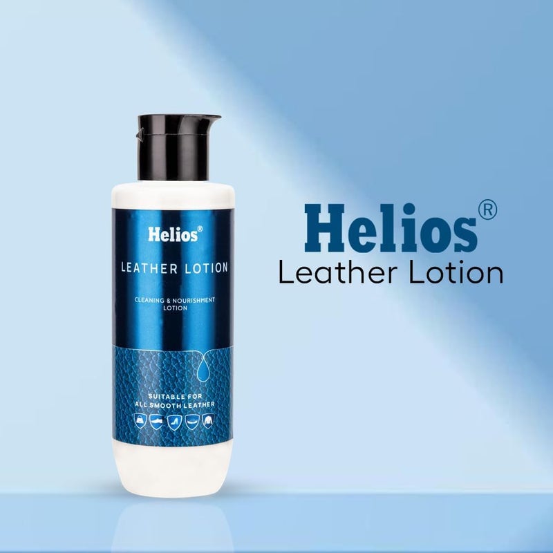 helios Leather Lotion 150ML – Premium Conditioner & Cleaner for Shoes, Bags, Jackets, Furniture & More – Restores and Protects Leather - Image 1