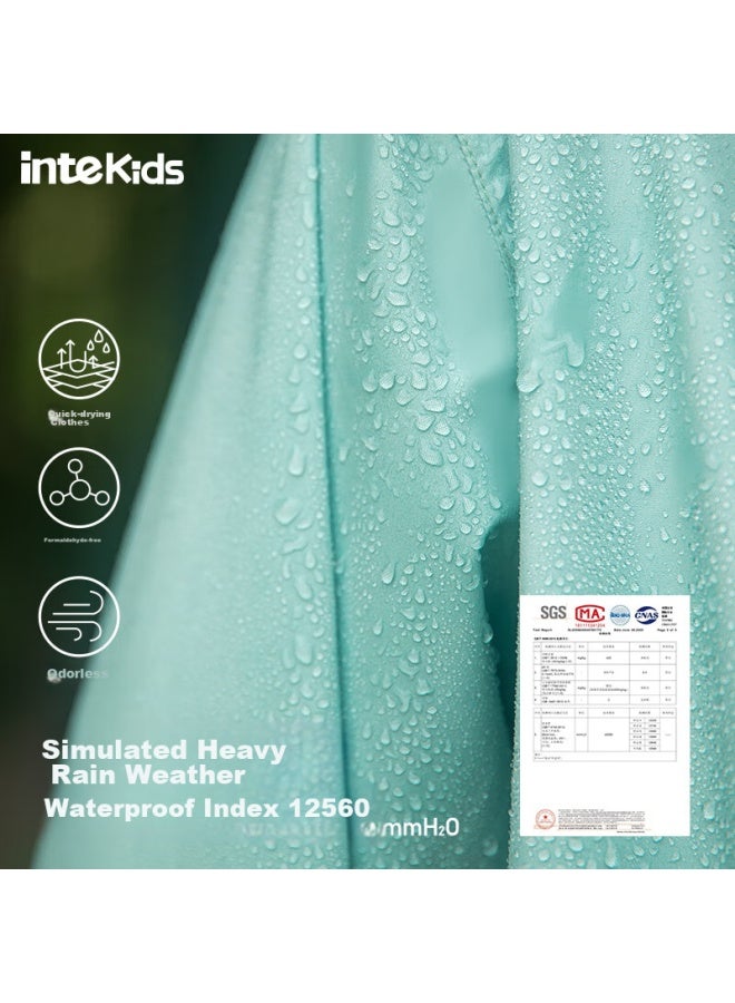 Tiantianzai Children's Raincoat For Older Kids With Backpack Space, For Girls And Boys, Primary And Secondary School Students, Outdoor Cycling Waterproof Poncho For School And Outdoor Activities - Image 5