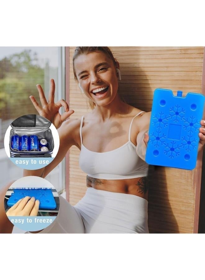 Eoptify Pack of 6 Portable Ice packs Reusable Ice Blocks, Freezer Board for Cooler, Long Lasting Ice Pad for Work, School, Picnic, and Camping. - Image 5