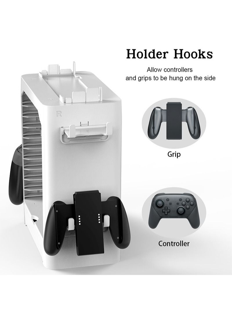 JYS Multi-function Game Storage Tower for Nintendo Switch/OLED/Lite White  - Image 5